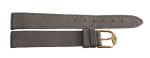 Revue Thommen 17mm Grey Leather Gold Buckle Watch Band Strap NOS Sale