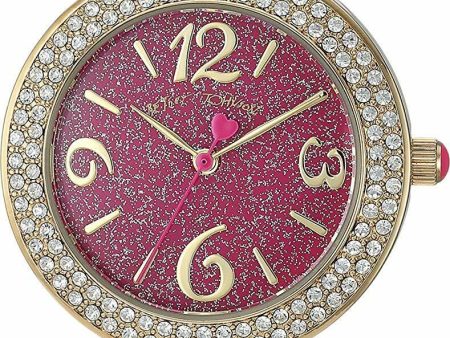 Betsey Johnson Women s Glitter Dial & Silicon Strap Watch 37218326PNK670 Online Hot Sale