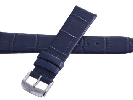 Baume & Mercier 18mm Navy Blue Calfskin Watch Band Strap Cheap