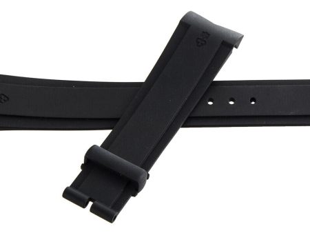 Authentic Corum 21mm x 18mm Black Rubber Watch Band Strap NEW Online now