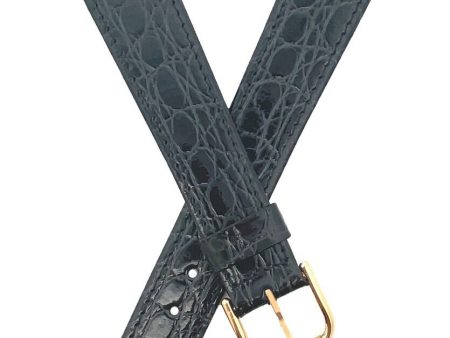 17mm Revue Thommen Black Alligator Leather Watch Band Strap Online Sale