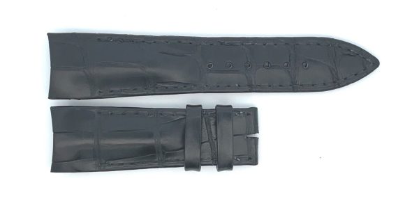 Ulysse Nardin 21mm x 18mm Black Alligator Leather Watch Band K3K4A on Sale