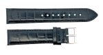 Alfred Hammel 20mm Black Alligator Leather  Men s Watch Band on Sale