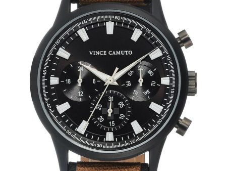 Vince Camuto Mens Leather Wristwatch (Brown Multi) 	VC 1106TI Cheap