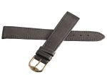 Revue Thommen 17mm Grey Leather Gold Buckle Watch Band Strap NOS Sale