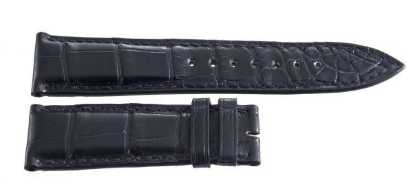 Ulysse Nardin 21mm x 18mm Dark Blue Alligator Leather Watch Band Discount