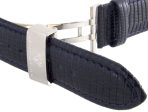 Aqua Master 20mm Widens to 24mm Dark Blue Leather Watch Band Strap Online Hot Sale