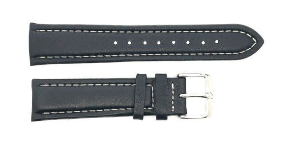 Alfred Hammel 18mm Black Gennuine Leather Men s Watch Band For Cheap