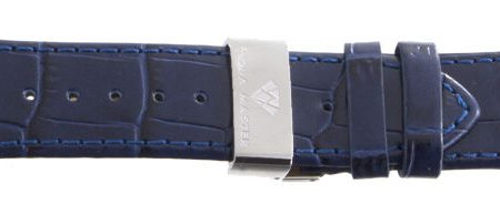 Aqua Master Mens 20mm Widens to 26mm Blue Leather Special Watch Band Strap Supply