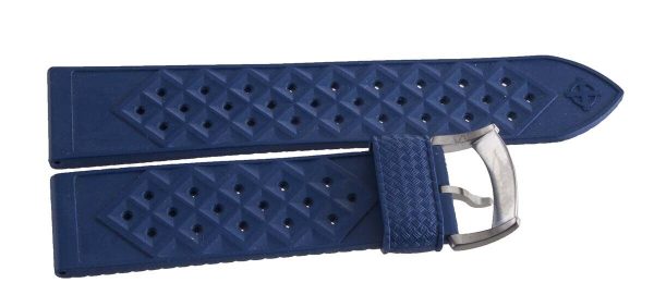 Zodiac Men s 24mm Blue Rubber Watch Strap Band Strap For Sale