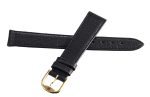 Revue Thommen 17mm Black Leather Gold Buckle Watch Band Strap NOS Discount