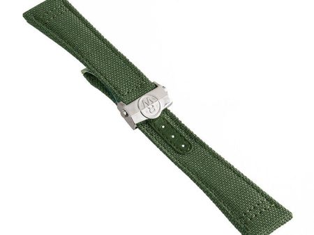 Raymond Weil Freelancer 22mm x 18mm Green Fabric Silver Buckle Band TO2780 Supply