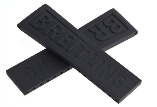 Breitling 24mm x 20mm Black Rubber Watch Band Strap 155S Cheap