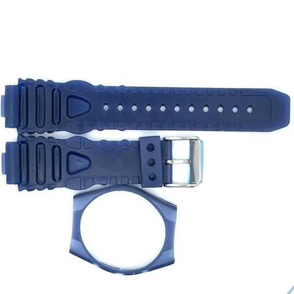 Aqua Master 24mm x 20mm Blue Rubber W Silver Buckle & Case Cover Watch w13M Online Hot Sale