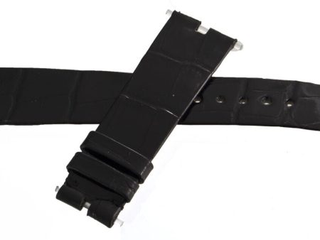 Van Cleef & Arpels 19mm x 16mm Black Shiny Alligator Leather Watch Band Online