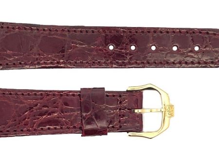 Raymond Weil Women s 18mm Burgundy Leather Watch Band Gold Buckle Small For Sale