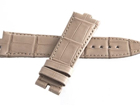 Vacheron Constantin 7mm x 20mm Beige Alligator Leather Watch Band GAI Discount