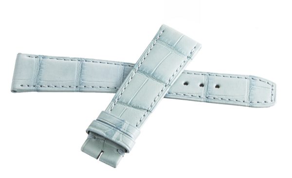 Baume & Mercier Hampton 19mm x 16mm Sky Blue Alligator Strap Band For Cheap