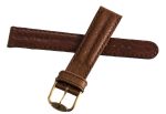 Revue Thommen 18mm Brown Leather Gold Buckle Watch Band Strap NOS Online now